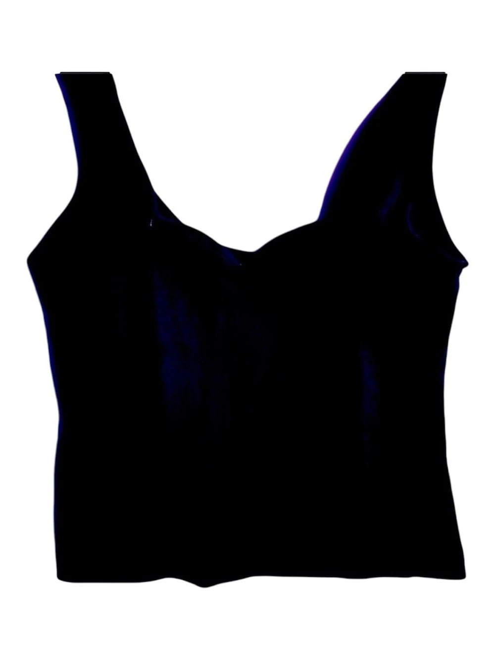Vintage Spice of Life Black Tank Top Sweetheart Neckline